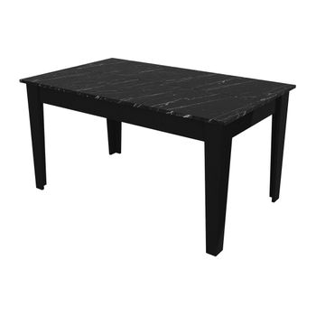 Mesa Fija Perlinea  145x88x75 Cm Color Negro Vente-unique