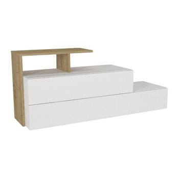 Zapatero Davista  129.8x36.8x55.1 Cm Color Color Natural Claro, Blanco Vente-unique