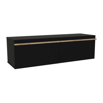 Mueble De Tv Suspendido Mielona  140x41.8x40 Cm Color Negro Vente-unique