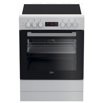 Cocina Eléctrica Beko CSS48100GW - Vitrocerámica, 3 Fuegos, Horno Eléctrico  con Grill, Blanca - ElectroCity