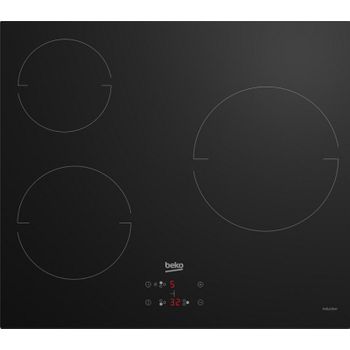 Beko Placa De Inducción 60cm 3 Fuegos 5900w Negra - Hii63400mt