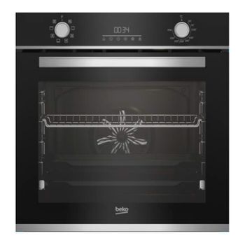 Horno Multifunción - Beko BBIS13300XMSE, 60 cm, Vapor, Cristal Negro