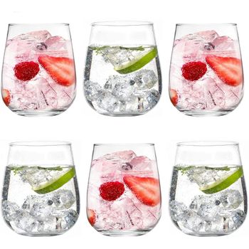 Set De 6 Vasos De Agua Y Bebidas Alcohólicas 360ml