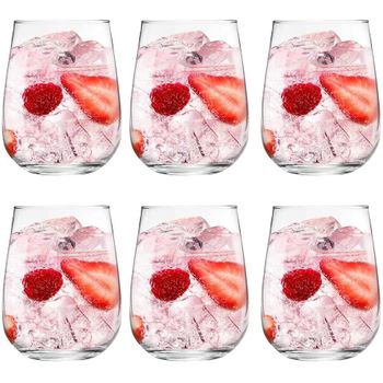 Set De 6 Vasos De Agua Y Bebidas Alcohólicas 475ml