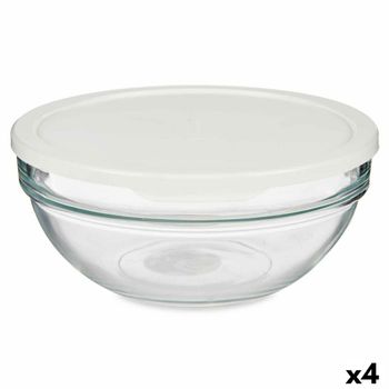 Fiambrera Redonda Con Tapa Chefs Blanco 1,135 L 17,2 X 7,6 X 17,2 Cm (4 Unidades)