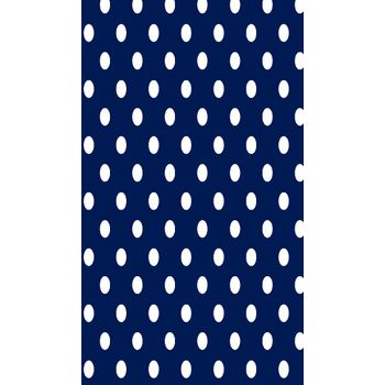 Alfombra Impresa Classic Dots 1, 60 X 100 Cm, Color Azul, Blanco