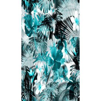 Alfombra Impresa Blue Jungle 1, 60 X 100 Cm, Color Multicolor