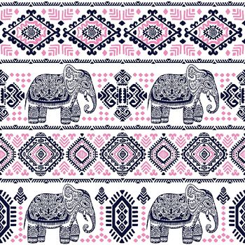 Alfombra Impresa Elephant Life, 100 X 150 Cm, Color Multicolor
