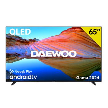 Televisor Smart Tv Daewoo 65dm73qa1 65'' 4k Uhd Qled Android 11 Control Por Voz E Negro
