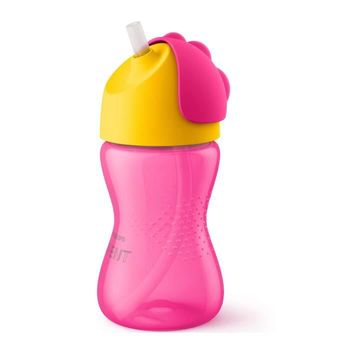 Vaso De Paja 300ml 12 Meses + Rosa / Amarillo Philips Avent Scf798/02