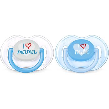 Pack De 2 Chupetes Cláscicos Decorados 0-6 Meses Philips Avent Niño