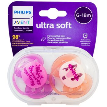 Philips Set Chupetes Ultra Soft 2 Unidades