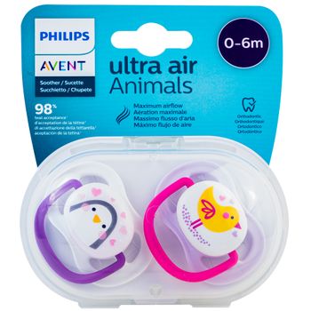 Philips Set Chupetes Ultra Air Collection Animals