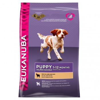 Eukanuba Puppy Rich In Lamb And Rice - Saco De 12 Kg