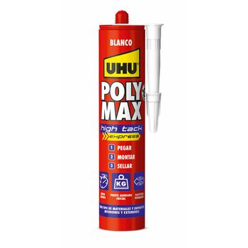 Adhesivo Montaje Y Sellador Poly Max 425gr Express Blanco Uhu