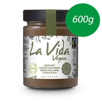 Crema De Chocolate Con Avellanas Vegana Bio 600g La Vida Vegan