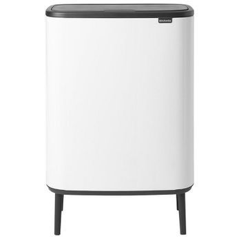 Mueble Con 2 Cubos De Basura Sollentuna De 28 L Metal Plástico 93 X 33 X 25  Cm Blanco [en.casa] con Ofertas en Carrefour