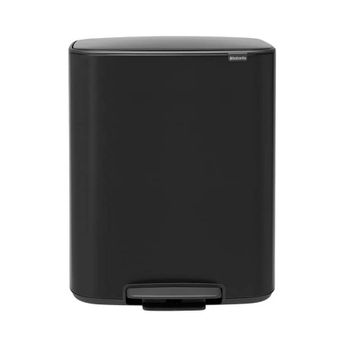 Brabantia Papelera Con Pedal 2x30l Negro Mate - 211508