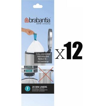 Brabantia Juego De 12 Rollos De 10 Bolsas De Basura H 50/60l - Bra-246784x12