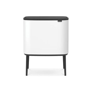 Cubo de Basura Brabantia NewIcon 20L con Pedal – Blanco – Shopavia