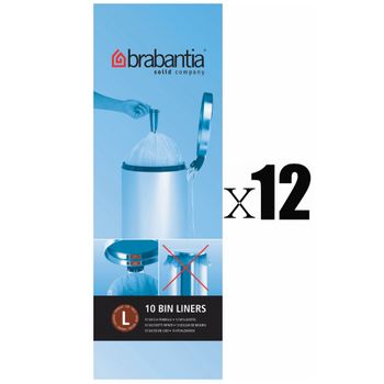 Brabantia Juego De 12 Rollos De 10 Bolsas De Basura L 45l - Bra-371547x12