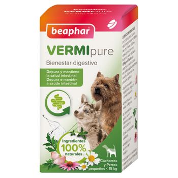 Beaphar Vermipure Comprimidos Antiparasitarios Naturales Perros Pequeños 50 Comp