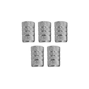 Set De 5 Tapones Para Rueda Coche Plata