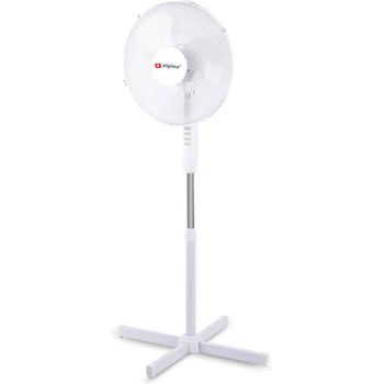 Ventilador De Pie Alpina 42w 3 Velocidades Oscilante Blanco 105-128x40 Cm