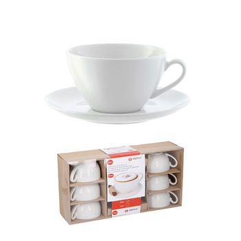 Set 6 Tazas De Cappuccino Con Plato