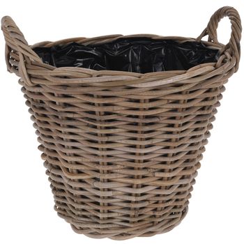 Macetero Cesta Mimbre 39x30cm Importacion - Neoferr