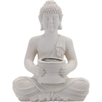 Buda Luz Solar 22x31 Cm Blanco Importacion - Neoferr