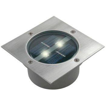 Foco Solar Cuadrado 0,12 W Plateado 5000.198 Ranex