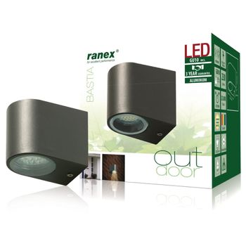 Lámpara Led De Pared 3 W Gris 5000.332 Ranex