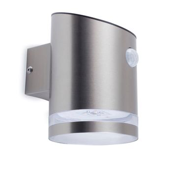 Lámpara De Pared Solar Con Sensor Pir Plata 5000.701 Smartwares