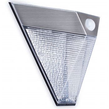 Luz Solar De Pared Con Sensor Pir Pirámide Plata 5000.703 Smartwares