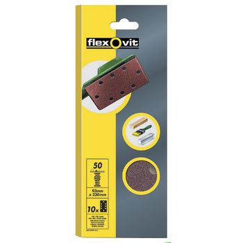 Hojas De Papel De Lija Flexovit Velgrip De 93x185mm Grano 80