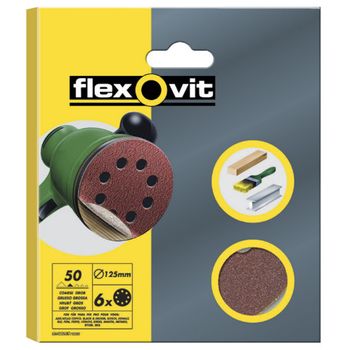 Disco Lija Velcro 125 Mm 8 Perforaciones Gr.180