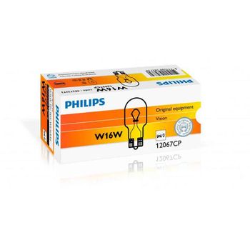 12067cp - 10 Unidades Lámpara Philips W16w 12v16 W2,1x9,5d Cp.