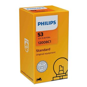 12008c1 - 1 Lámpara Philips S3 12v15w P26s C1.