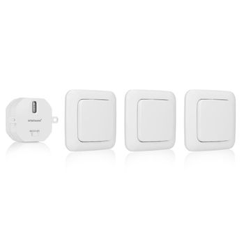 Set De Interruptores De Luz Dormitorio 8x8x1,7 Cm Blanco Smartwares