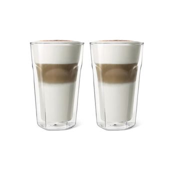 Juego 2 Vasos Largos Para Café De Doble Pared. Capacidad 280 Ml