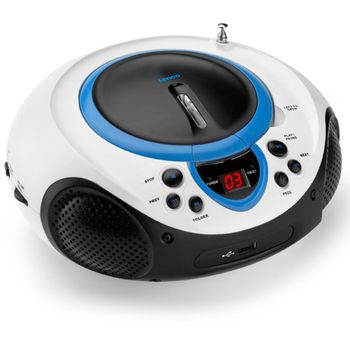 Lenco Radio Reproductor De Cd Scd-38 Azul Y Blanco A001218