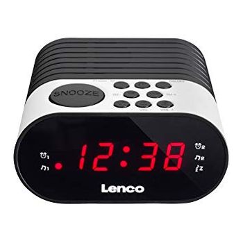 Lenco Cr-07 Reloj Negro, Color Blanco Radio