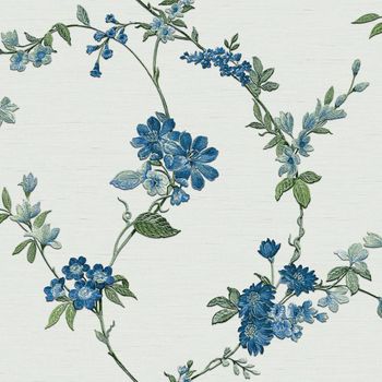 Papel Pintado Flower Azul Claro Dutch Wallcoverings