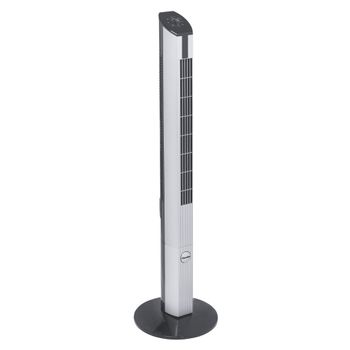 Ventilador De Torre Bestron Dft430, 50 Cm, Negro/ Plateado