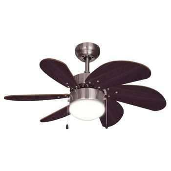 Ventilador De Techo Con Lámpara Dc30bc 75 Cm 50 W Cromo Bestron