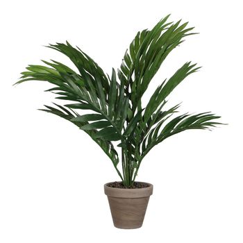 Palmera Amarilla O Areca Pvc Con Maceta Gris D11.5cm-h45xd60cm