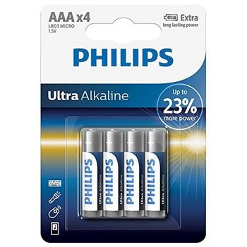 Pilas Alcalinas Philips Lr03 Aaa Lr03 (4 Pcs)