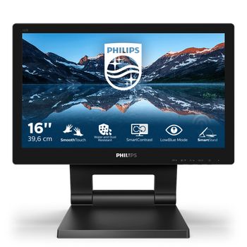 Philips - 162b9t/00 Pantalla Para Pc 39,6 Cm (15.6") 1366 X 768 Pixeles Lcd Pantalla Táctil Negro