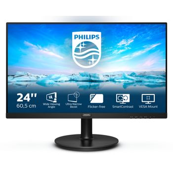 Philips - V Line 241v8la/00 Led Display 60,5 Cm (23.8") 1920 X 1080 Pixeles Full Hd Negro